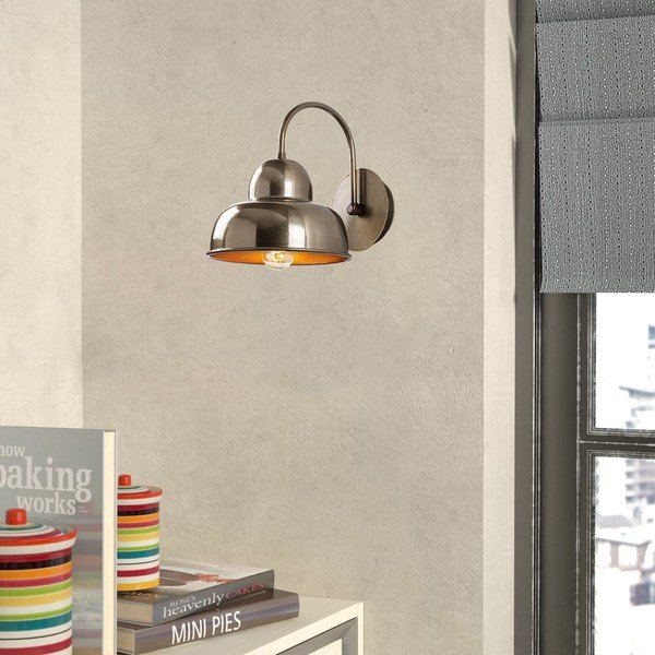 Medeninasta stenska svetilka ø 20 cm Multan – Opviq lights-image-1