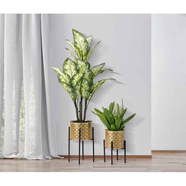 Komplet 2 zlatih stojal za cvetlične lonce Mauro Ferretti Glissy, višina 38 cm-image-1