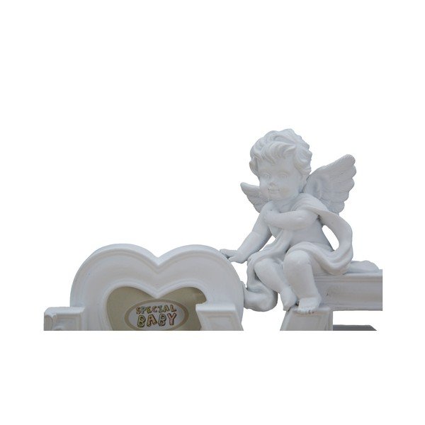 Bela dekoracija s fotografskim okvirjem Mauro Ferretti Baby Love, za fotografijo 5 x 5 cm-image-1