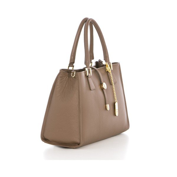 Usnjena torbica Dol Taupe-image-1