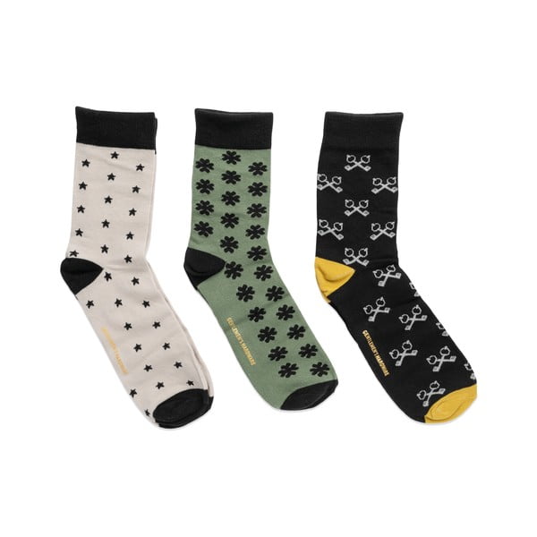 Moške nogavice velikosti 41-45 3 pari Lucky – Gentlemen's Hardware-image-1