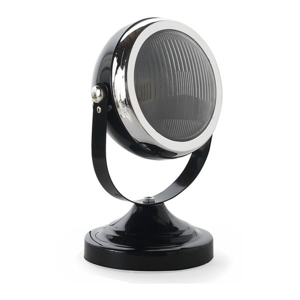 Črna namizna svetilka s srebrnimi detajli Geese Mic
