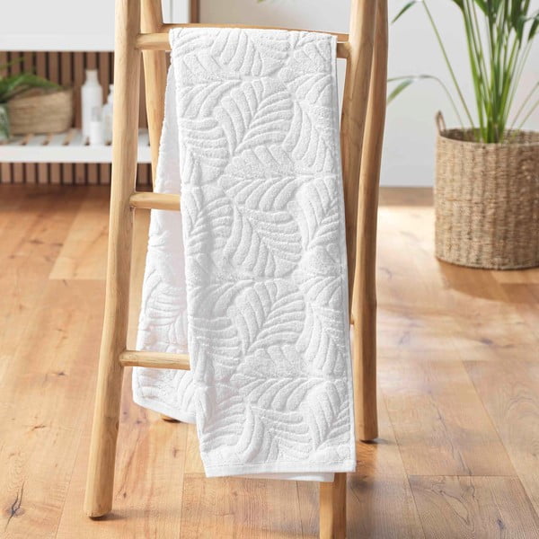 Bela bombažna brisača iz frotirja 70x130 cm Madeira – douceur d'intérieur-image-1