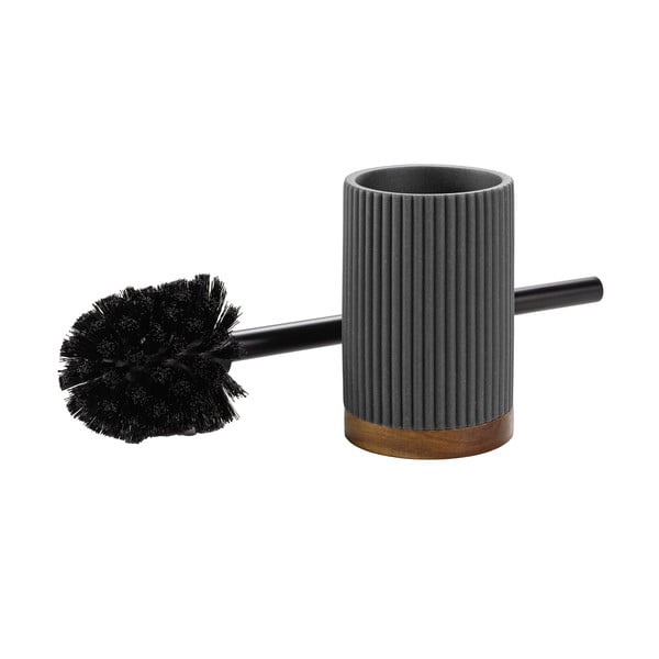 Antracitno siva WC ščetka iz poliresina Niagara – douceur d'intérieur-image-3