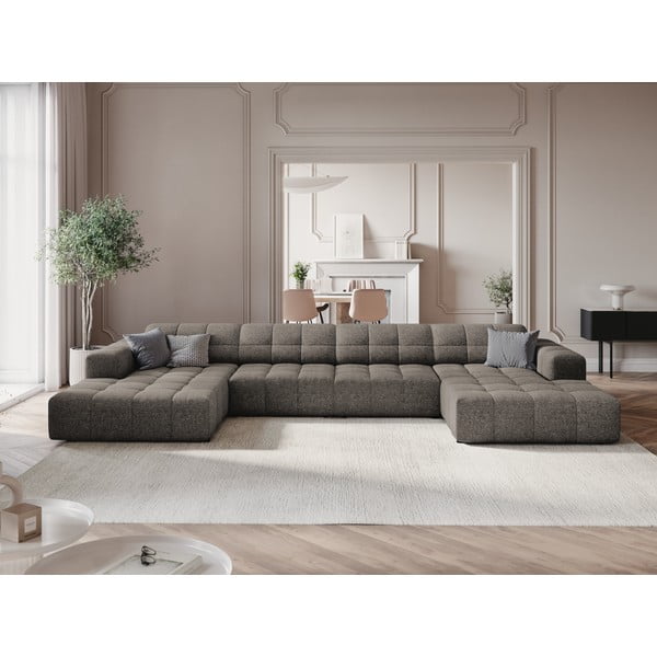 Temno siva kotna sedežna garnitura (v obliki črke "U") Chicago – Cosmopolitan Design-image-1