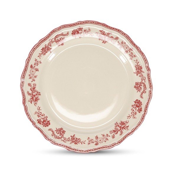 Bordo rdeč/slonokoščen porcelanast krožnik ø 27 cm Cyril – S|P Collection