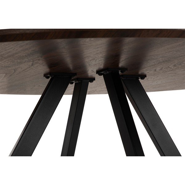 Okrogla jedilna miza v orehovem dekorju ø 120 cm Rivo – Bonami Essentials-image-4