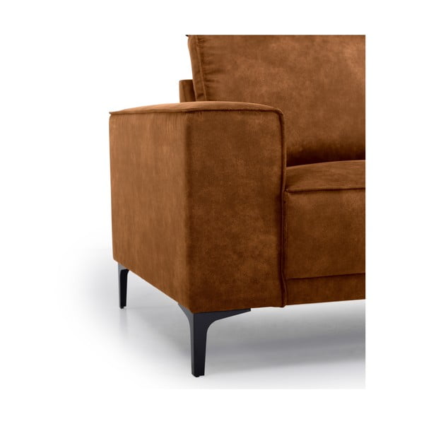 Rjav fotelj iz umetnega usnja Scandic Copenhagen Preston-image-1