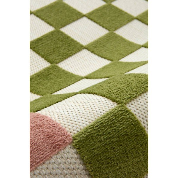 Zelena/rožnata notranja in zunanja preproga 200x290 cm Enja – Jotex-image-3