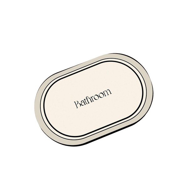 Kremno bela kopalniška preproga 60x100 cm Farbelle – Foutastic