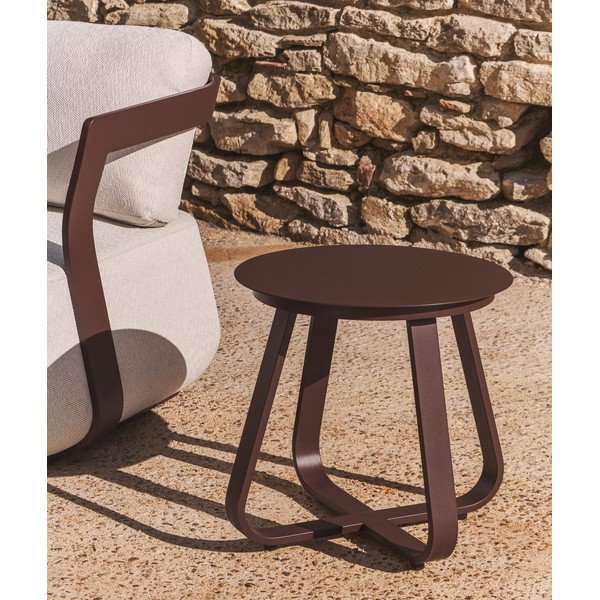 Kovinska okrogla vrtna mizica ø 48 cm Tamaris – Kave Home-image-4
