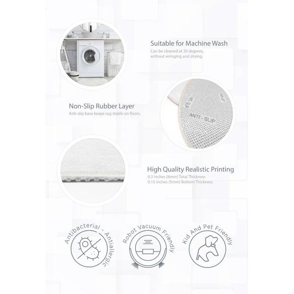 Pralna otroška preproga ø120 cm Dainty Animals – Mila Home-image-4