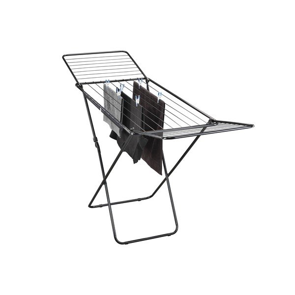 Črno stojalo za sušenje perila 20 m Classic 200 Easy – LEIFHEIT