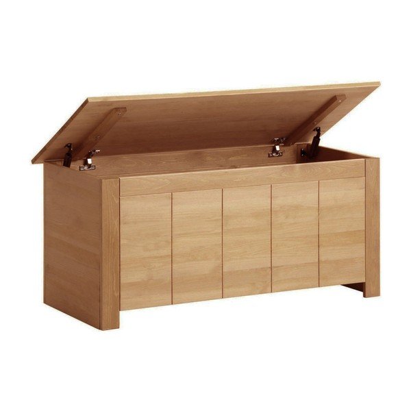 Skrinja iz masivnega bora v naravni barvi 100x45 cm Bertram – Støraa-image-2