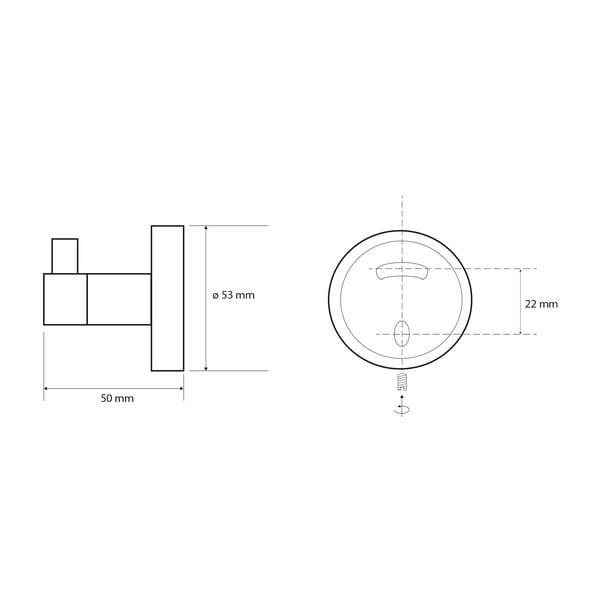 Srebrn medeninast kljukasti obešalnik Sapho X-Round-image-2