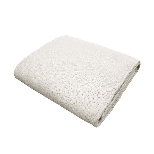 Kremno bel komplet pregrinjala in prevleke za vzglavnik iz mikrovlaken 240x260 cm Romane – douceur d'intérieur