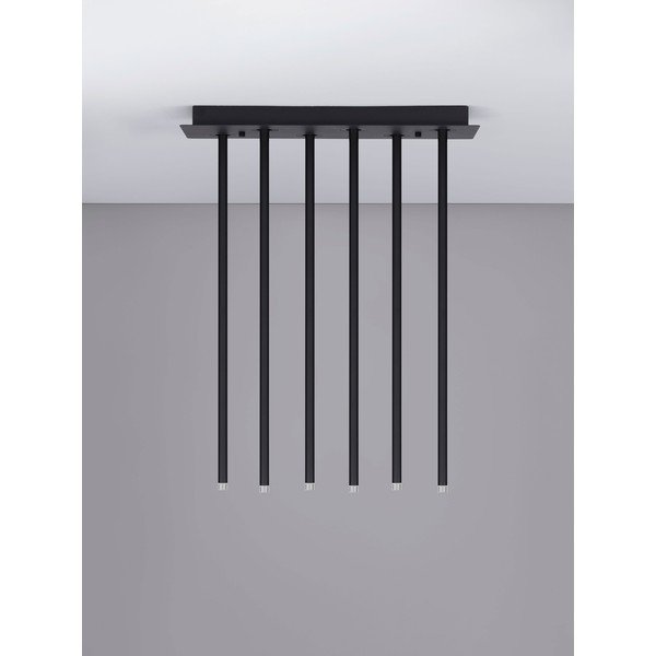 Mat črna aluminijasta LED stropna svetilka z upogljivo konstrukcijo 20x50 cm Stilvi – Nova Luce-image-4