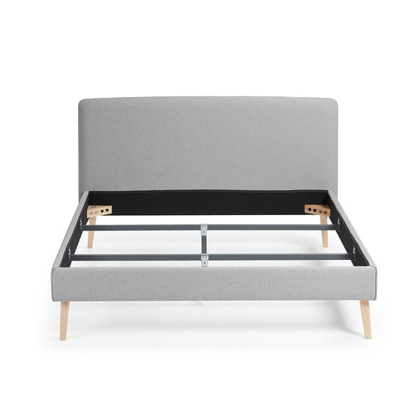 Siva zakonska postelja Kave Home Lydia, 160 x 200 cm-image-2
