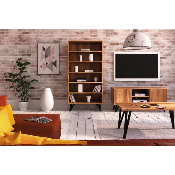 Knjižna omara iz bukovega lesa 91x185 cm Golo - The Beds-image-1