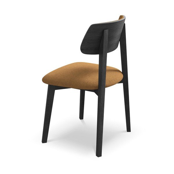 Jedilni stol iz masivnega lesa v barvi terakote Niu – Makamii-image-3