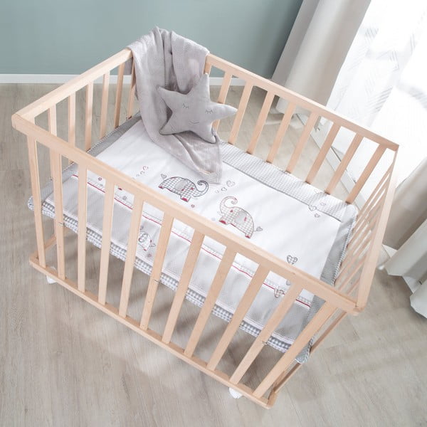 Stajica na koleščkih v naravni barvi 100x75 cm Jumbo Twins – Roba-image-2