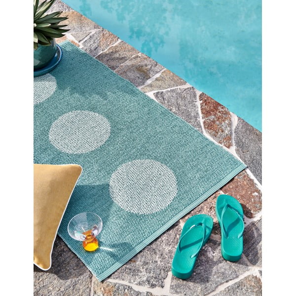 Turkizna notranja in zunanja preproga 70x120 cm Vera Pop Jade – Pappelina-image-1