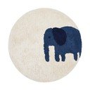 Slonokoščena pralna/ročno tkana bombažna otroška preproga ø100 cm Tandani – Kave Home