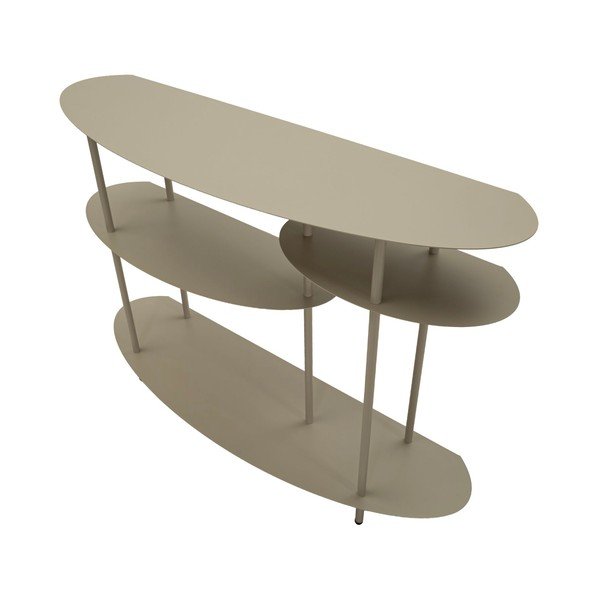 Sivo-bež kovinska stranska mizica 34x118 cm Saturn – Mauro Ferretti-image-2