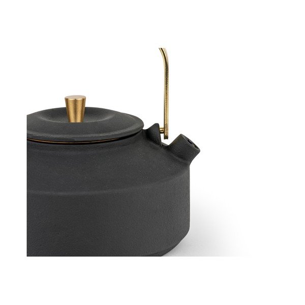 Črn čajnik iz litega železa s cedilom 1 l Shangdong – Bredemeijer-image-4