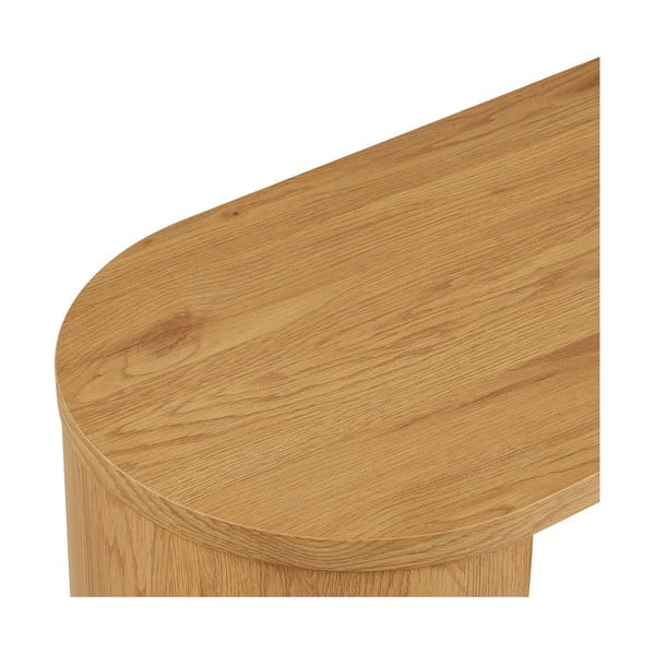 Stranska mizica v hrastovem dekorju v naravni barvi 38x114 cm Bibione – House Nordic-image-4