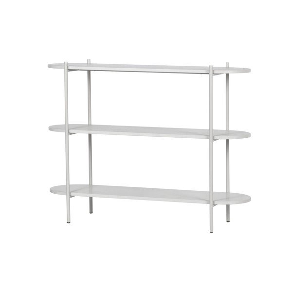 Svetlo siv regal iz masivnega jesena 120x92 cm Tender – BePureHome-image-2