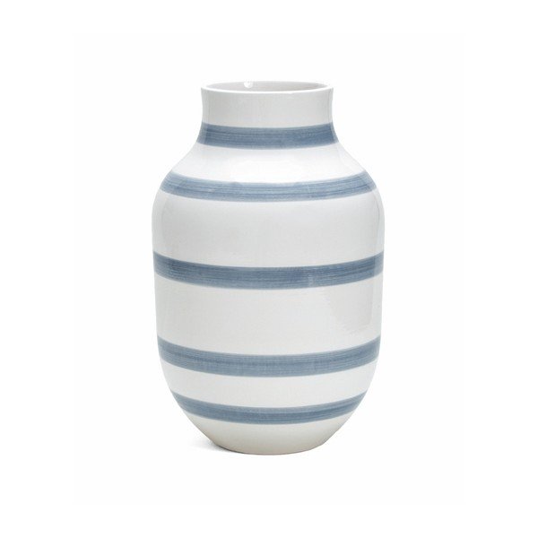 Svetlo modro-bela keramična vaza Kähler Design Omaggio, višina 30,5 cm