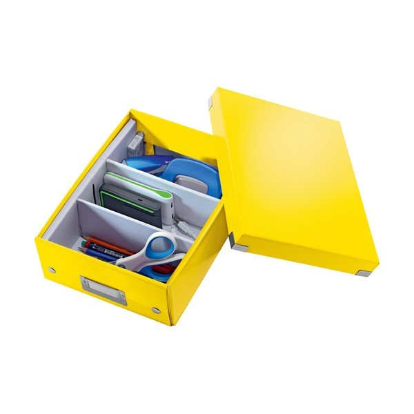 Rumena škatla z organizatorjem Leitz Click&Store, dolžina 28 cm-image-3