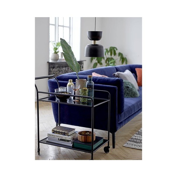 Zelena steklena steklenica s pokrovom iz plute Bloomingville-image-1