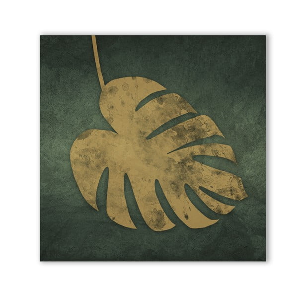 Slika Styler Canvas Silver Uno Leaf, 65 x 65 cm