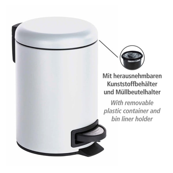 Beli koš za smeti Wenko Leman, 3 l-image-4