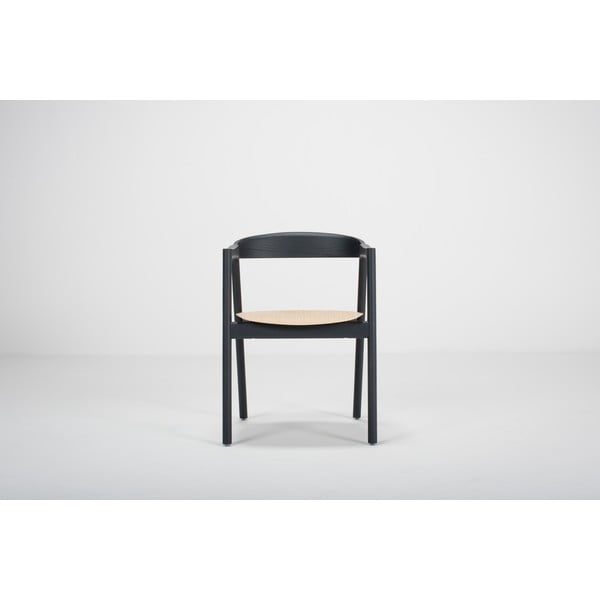 Črn jedilni stol iz hrastovega lesa Gazzda Muna-image-3