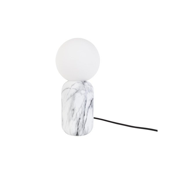 Bela namizna svetilka v marmornatem dekorju Leitmotiv Gala, višina 32 cm-image-2
