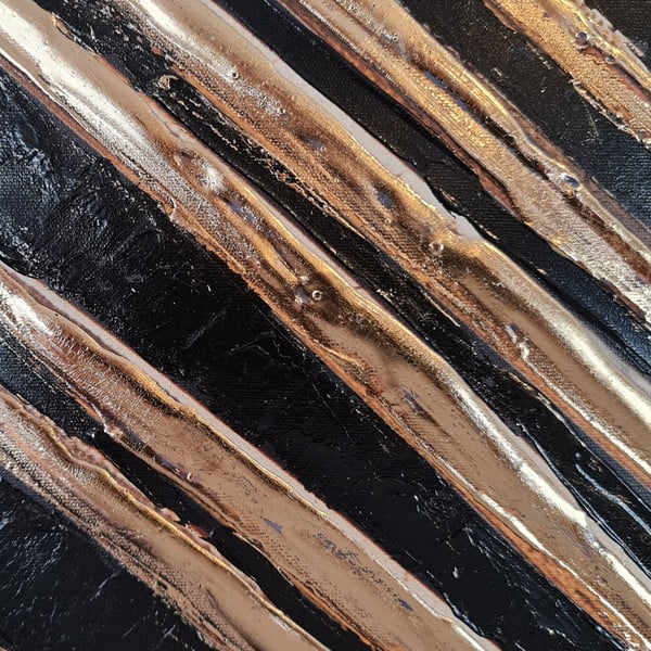 Ročno naslikana slika 70x70 cm Palm Leaf – Wallity-image-3