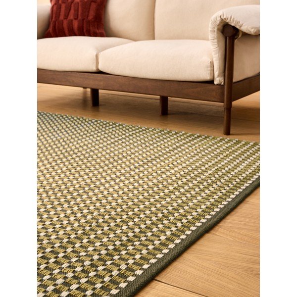 Kaki zelena ročno tkana preproga iz mešanice volne 200x290 cm Ember – MADE-image-2