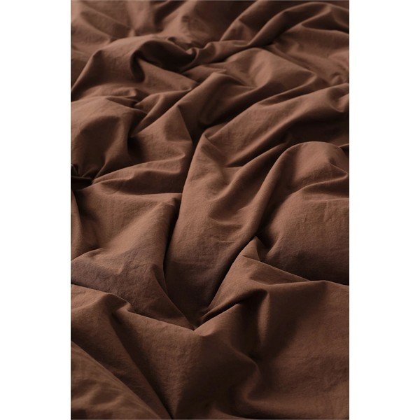 Rjava enojna posteljnina iz organskega bombaža 150x200 cm Juliette – Ellos Home-image-2