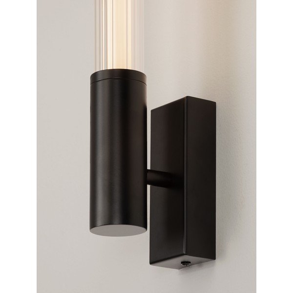 Mat črna kovinska LED stenska svetilka Nold – Nova Luce-image-2
