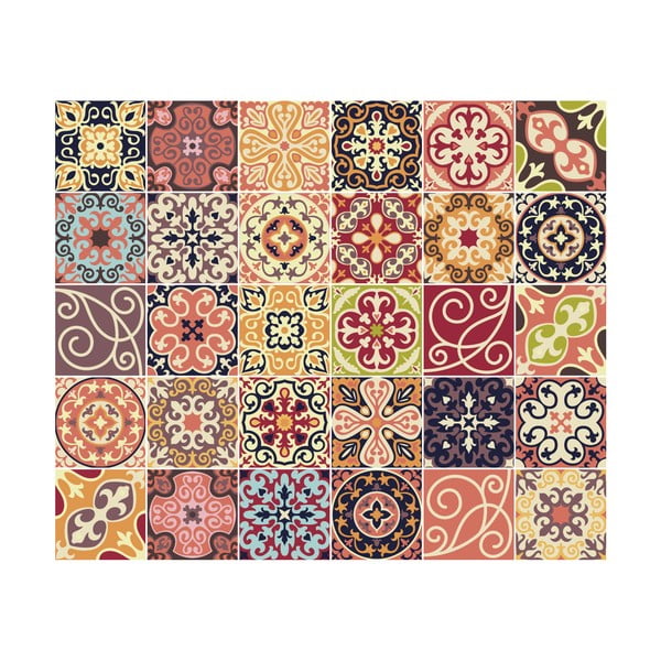 Komplet 30 dekorativnih stenskih nalepk Ambiance La Valette, 15 x 15 cm-image-2