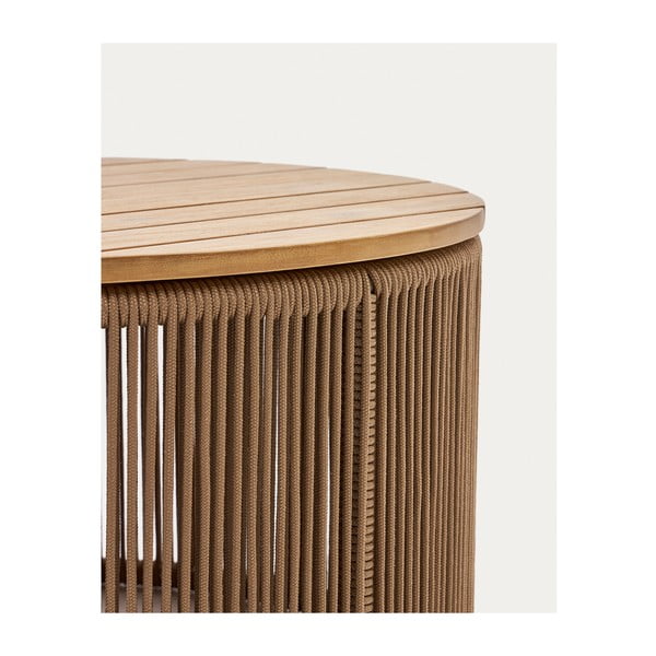 Okrogla vrtna mizica z mizno ploščo iz akacije ø 70 cm Dandara – Kave Home-image-4