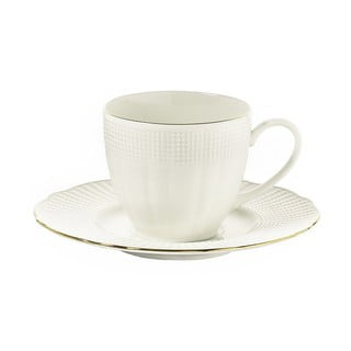 Komplet 6 porcelanskih skodelic za kavo s podstavki Kutahya Café, 200 ml