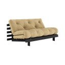 Gorčično rumena raztegljiva sedežna garnitura 160 cm Roots Black Night – Karup Design