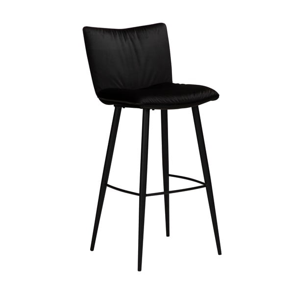 Črn žameten barski stol DAN-FORM Denmark Join, višina 93 cm