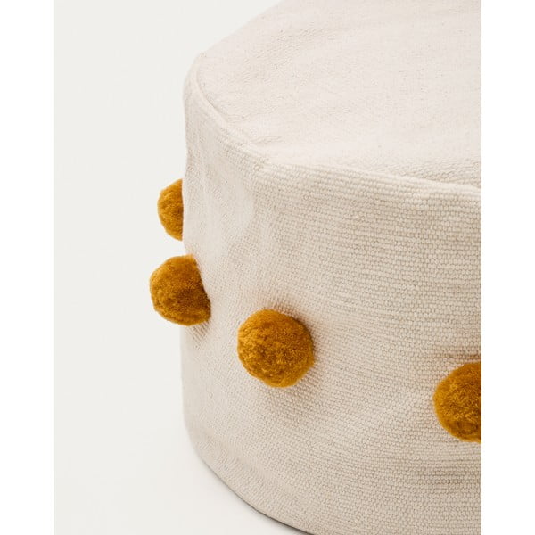 Gorčično rumen/bež tabure Manua – Kave Home-image-1