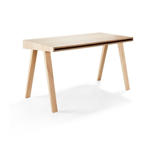 Pisalna miza iz jesenovega lesa EMKO 4.9, 140 x 70 cm-image-2