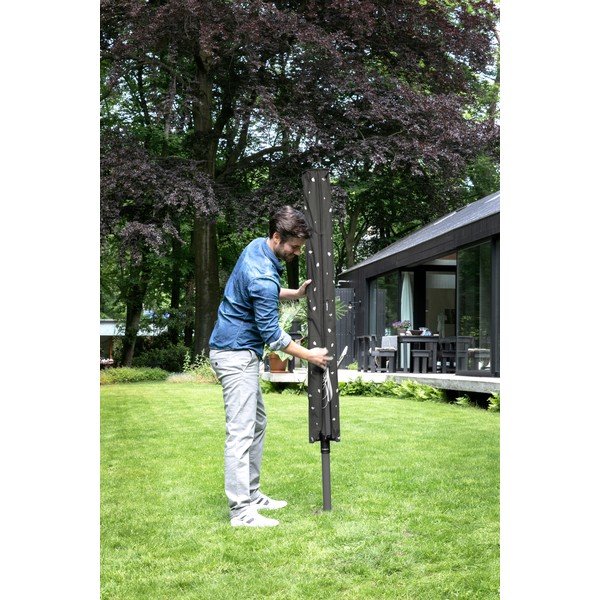 Antracitno sivo vrtno stojalo za sušenje perila 50 m Lift-O-Matic – Brabantia-image-3